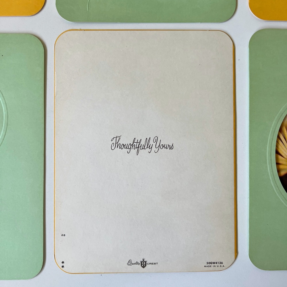 Vintage Thoughtfully Yours 13 Greeting Cards & Envelopes Floral Box Set - Picture 8 of 16